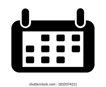 Icono de calendario o planificación de cita icono plano para aplicaciones y sitios web