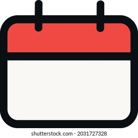 Icono de calendario o planificación de cita icono plano para aplicaciones y sitios web