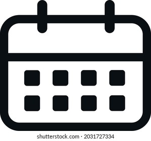 Icono de calendario o planificación de cita icono plano para aplicaciones y sitios web