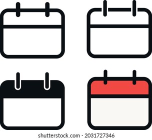 Calendar or appointment schedule flat icon icon for apps and websites
