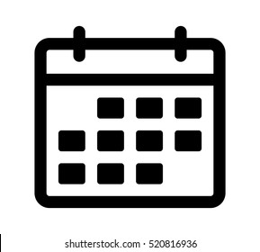 Calendar Or Appointment Schedule Line Art Vector Icon For Apps And Websites