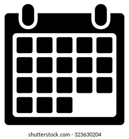 Calendar Appointment vector icon. Style is flat symbol, black color, rounded angles, white background.