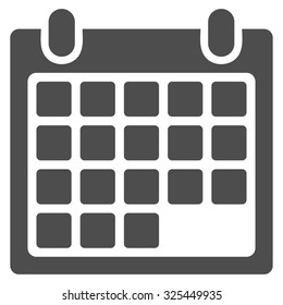 Calendar Appointment vector icon. Style is flat symbol, gray color, rounded angles, white background.