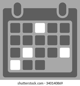 Calendar Appointment vector icon. Style is bicolor flat symbol, dark gray and white colors, rounded angles, silver background.