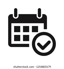 Calendar and approved icon vector