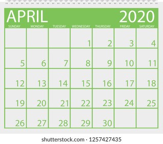 Calendar April 2020