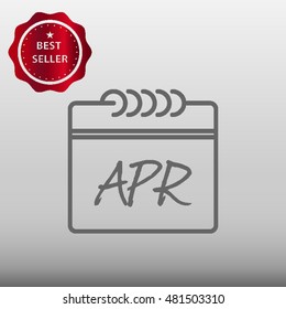 Calendar April Vector Icon Illustration