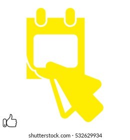 calendar, arrow, icon, vector illustration EPS 10