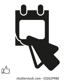 calendar, arrow, icon, vector illustration EPS 10