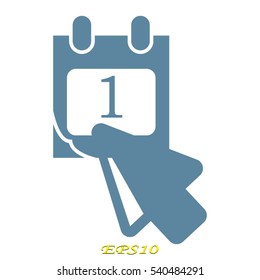 calendar, arrow, icon, vector illustration EPS 10