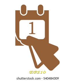 calendar, arrow, icon, vector illustration EPS 10