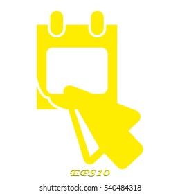 calendar, arrow, icon, vector illustration EPS 10
