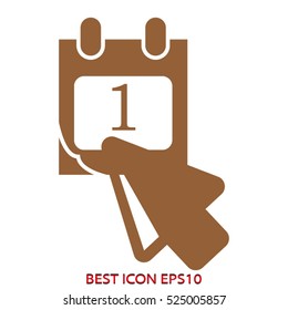calendar, arrow, vector icon, eps10