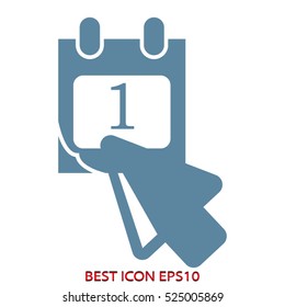 calendar, arrow, vector icon, eps10