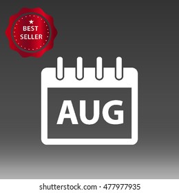 Calendar August Vector Icon Illustration