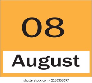 recorte de imagen de ilustración de vector de august