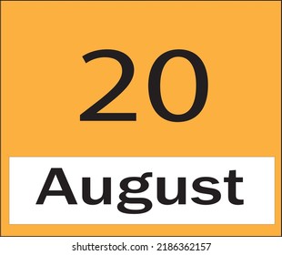 calendar august vector illustration image clipart