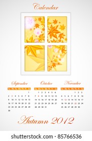 Calendar. Autumn 2012