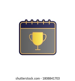 Calendar, award color gradient vector icon