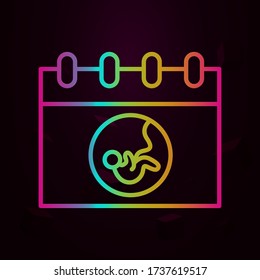 Calendar, baby nolan icon Simple thin line, outline vector of Maternity icons for ui and ux, website or mobile application