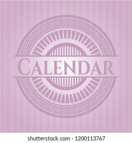  Calendar badge with pink background