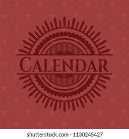 Calendar badge with red background