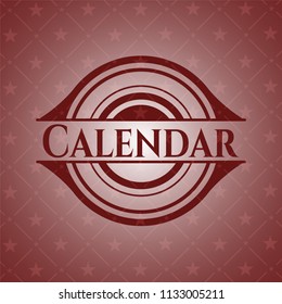 Calendar badge with red background