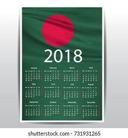 Calendar of BANGLADESH flag