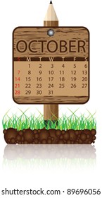banner de calendario octubre