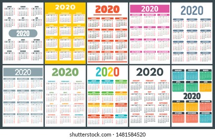 Calendar banner set. Flat illustration of calendar vector banner set for web design