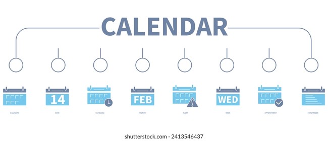 Diseño de ilustración vectorial de icono de calendario