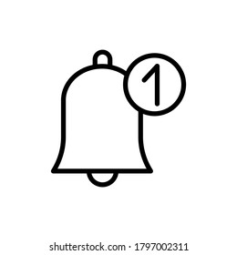 Calendar bell notification icon. Simple line, outline vector elements of almanac icons for ui and ux, website or mobile application
