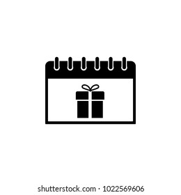 calendar with a birthday icon. Element of calendar for mobile concept and web apps. Icon for website design and development, app development. Premium icon on white background