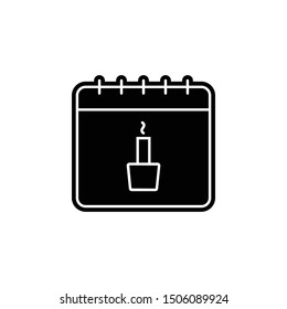 Calendar, birthday icon. Simple glyph, flat vector of calendar icons for ui and ux, website or mobile application