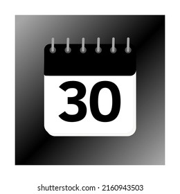 calendario con diseño negro y fondo claro 