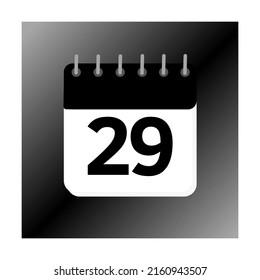 calendar with black design and light background 