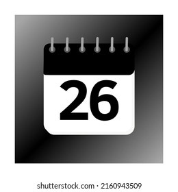 Kalender mit schwarzem Design und hellem Hintergrund 