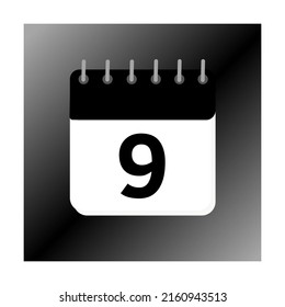 calendar with black design and light background 