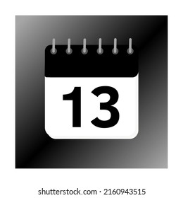 calendar with black design and light background 