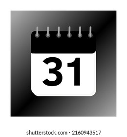 calendar with black design and light background 