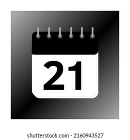 Kalender mit schwarzem Design und hellem Hintergrund 