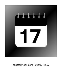 calendario con diseño negro y fondo claro 