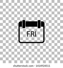Calendar. Black flat icon on a transparent background. Pictogram for your project