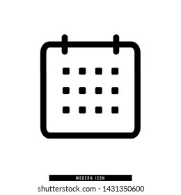 Calendar black flat line icon