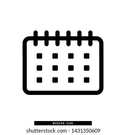 Calendar black flat line icon