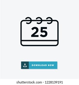 Calendar black friday vector icon
