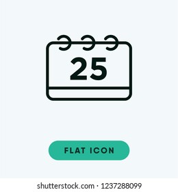 Calendar black friday vector icon