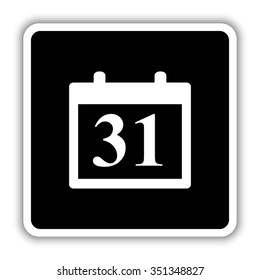 Calendar - black vector icon