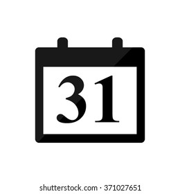 Calendar  - black vector icon