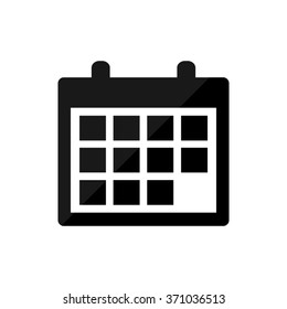 Calendar  - black vector icon